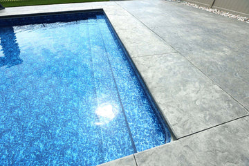 Inground Pool and Stamp Concrete Built by HB Pools Inc.