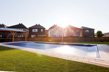 Orleans Inground Pool covered with automatic safety cover
