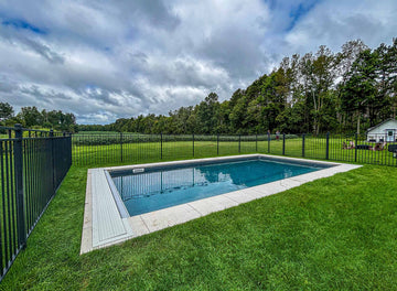 In Ground Pool with Iron Fence
