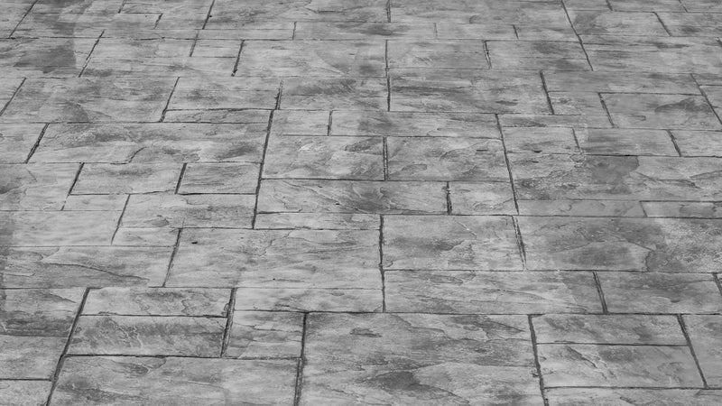 Cleaned stamped concrete deck prepared for a seasonal pool opening | HB Pools