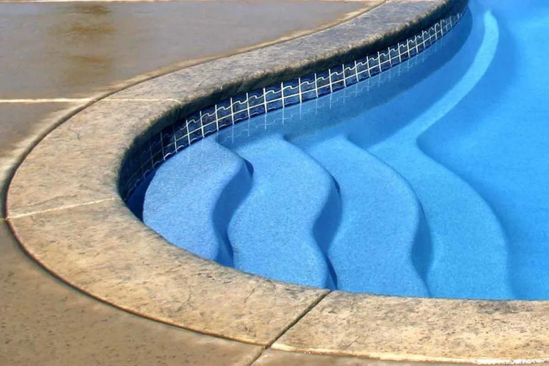 Fiberglass pool steps and tile | HB Pools