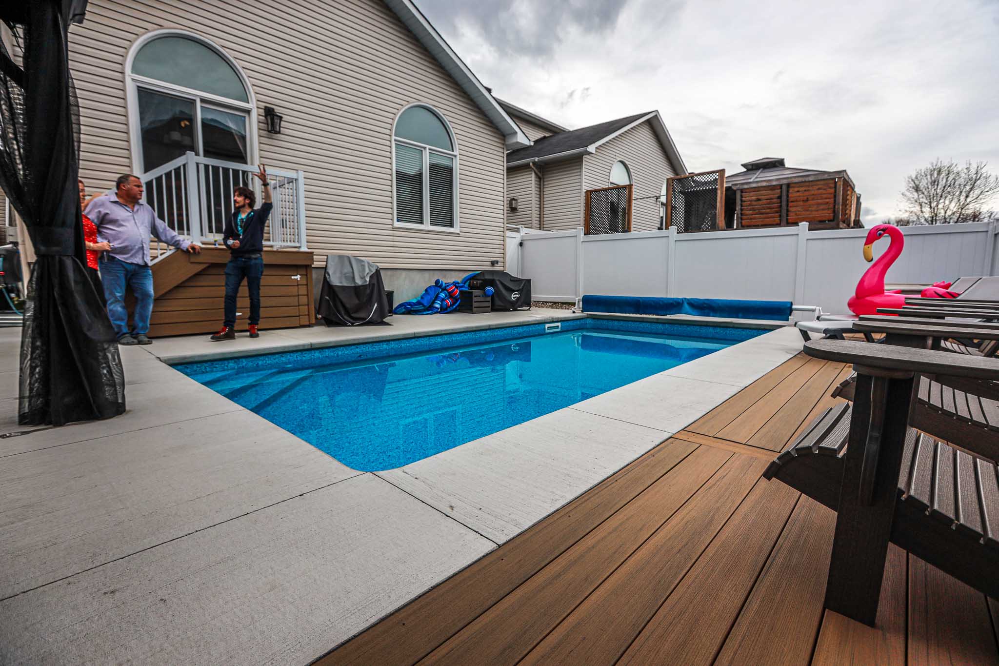 Topaze Inground Pool Construction in Rockland | Pergola & Concrete