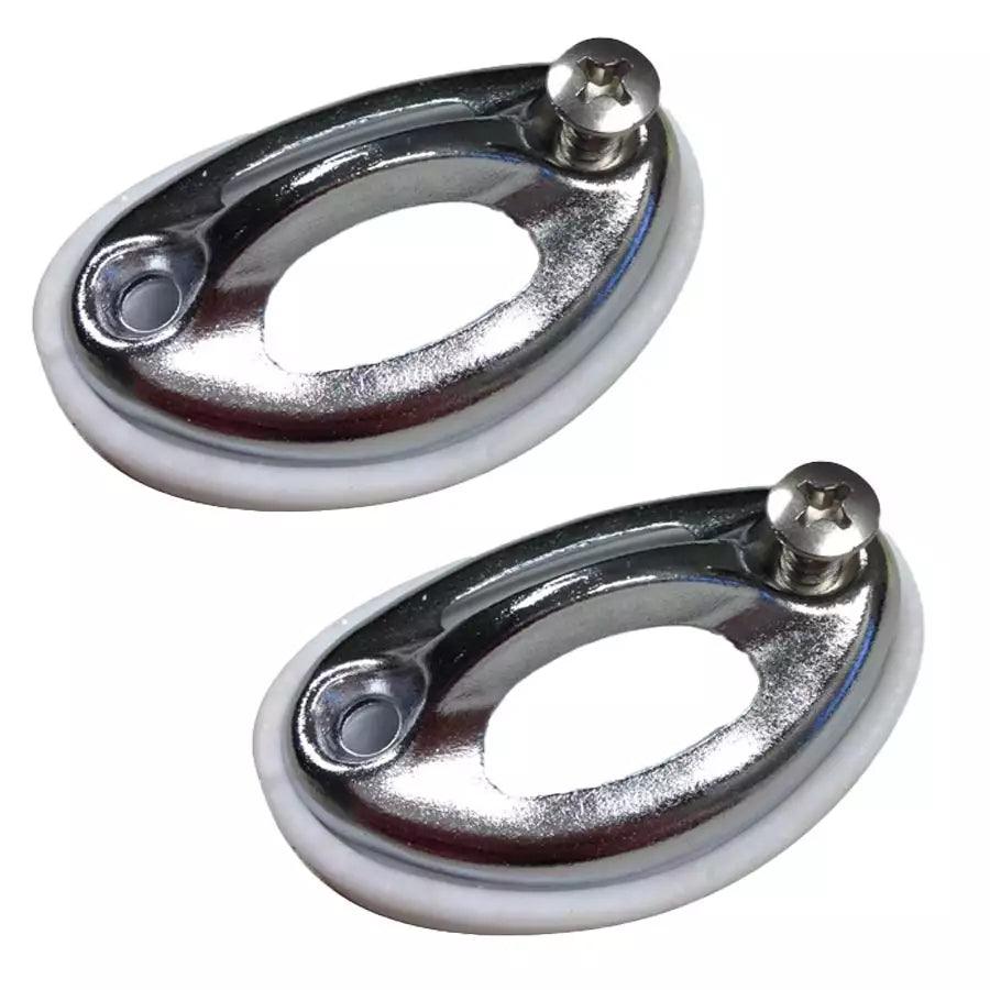 2 Chrome Plated Wall Anchors Bagged - HB Pools