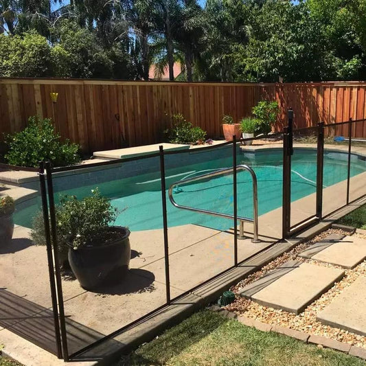 Designer Black Fence - HB Pools