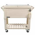 80qt Permasteel Cooler Furniture Style with Wheels and Shelf - HB Pools