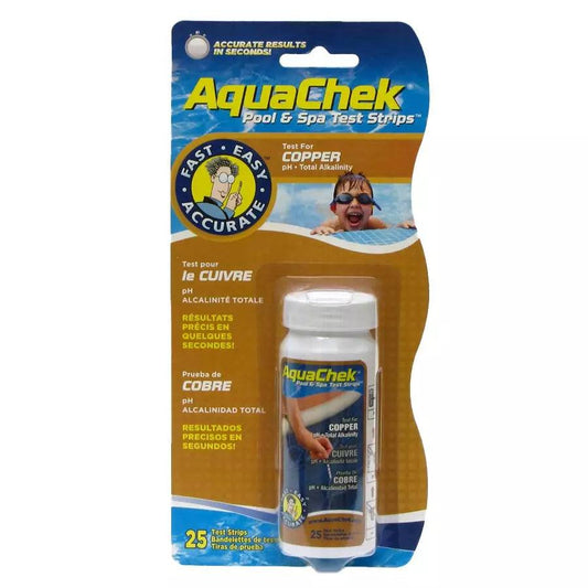 Aquachek Copper 3-In-1 Test Strips - HB Pools
