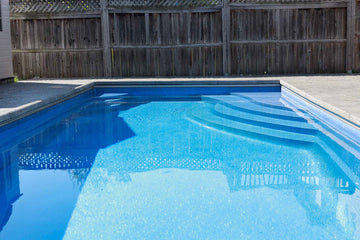 Newly Built Fiberglass Pool in Clarence-Rockland with Showing the Step