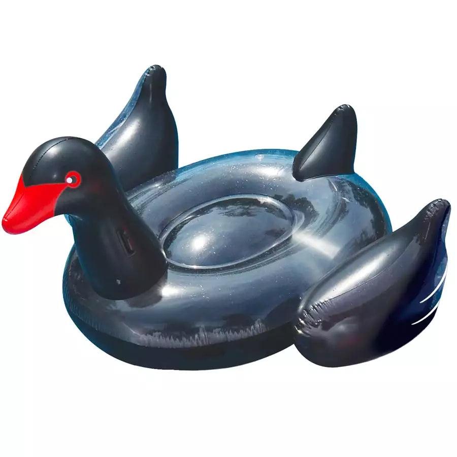 Giant Black Swan Ride-On Float - HB Pools