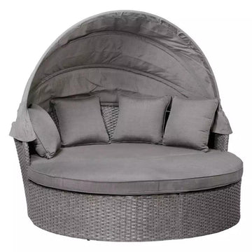 Grey Moon Bed With Canopy - HB Pools