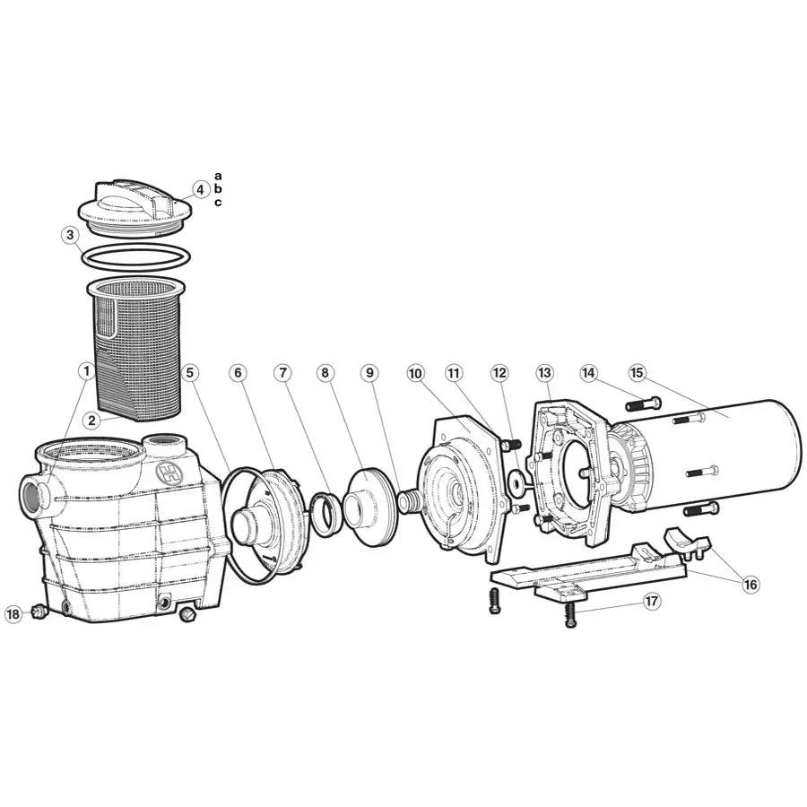 Hayward - Pump Parts - Super II Pump - HB Pools