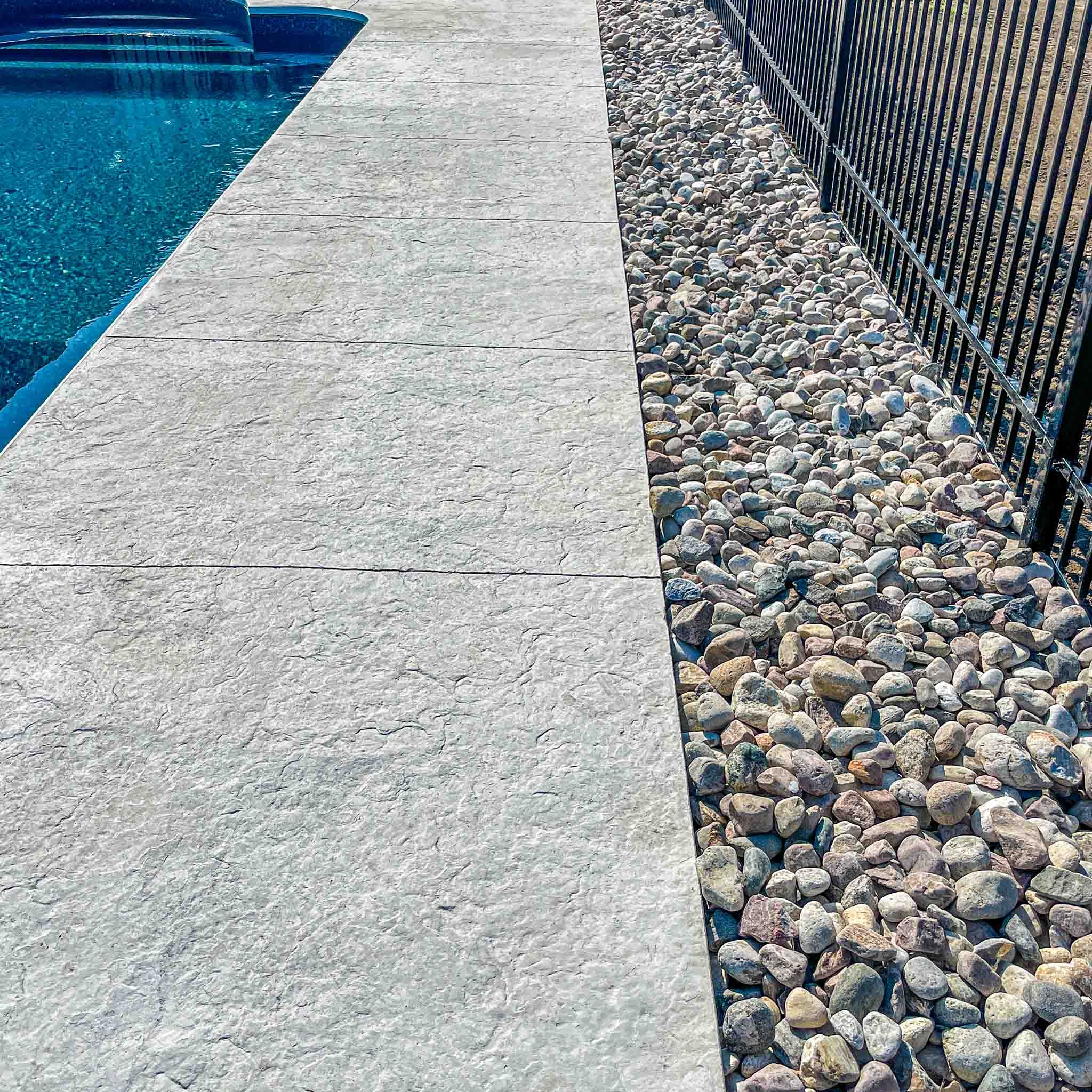 Stamp Concrete Pathway Around Pool