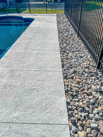 Stamp Concrete Pathway Around Pool