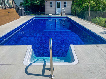 Handrail, Polymer Step and Inground Pool