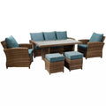 Six Piece Deep Seating Set with High Top Coffee Table - HB Pools